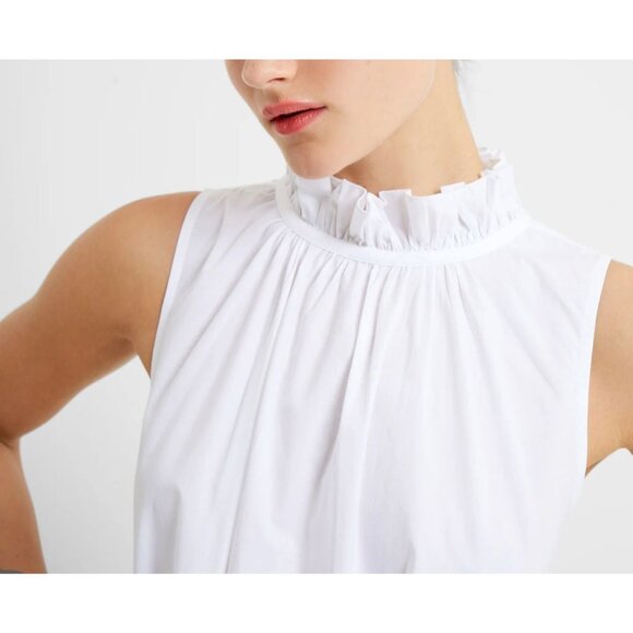 NWT FRENCH CONNECTION Womens Rhodes Conscious Poplin White‎ Shirt Dress - Picture 7 of 13